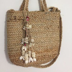 Zara// rattan shoulder bag